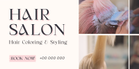 Hair Styling Salon Twitter Post Design