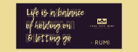 Life Balance Quote Facebook Cover