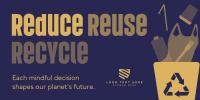 Reduce Reuse Recycle Waste Management Twitter Post