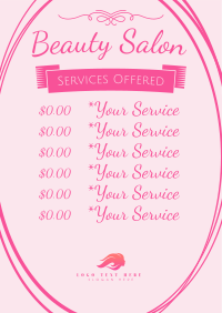 Salon Services Poster