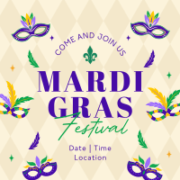 Mardi Gras Festival Instagram Post