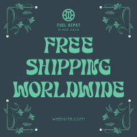 Floral Free Shipping Instagram Post Image Preview