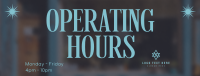 Minimalist Operating Hours Facebook Cover