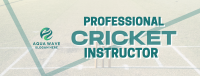 Professional Cricket Coach Facebook Cover Image Preview