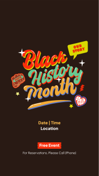 Multicolor Black History Month Facebook Story