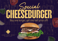 Special Cheeseburger Deal Postcard