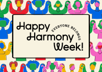 Harmony People Week Postcard Design