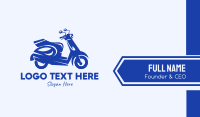 Blue Delivery Scooter Business Card Design