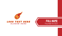 Basketball Fire Business Card