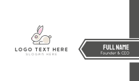 Cute Bunny Pet Shop Business Card