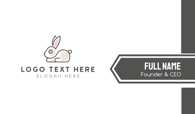 Cute Bunny Pet Shop Business Card