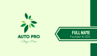 Organic Green Leaves Business Card Design