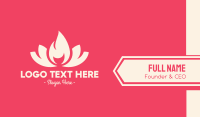 Pink Fire Lotus Business Card Design