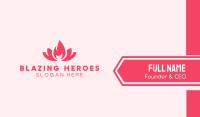 Pink Fire Lotus Business Card Image Preview