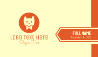 Orange Kitty Cat Business Card Design