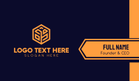 Tech Startup Hexagon Grain Business Card