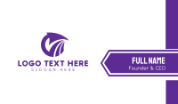 Purple Business Arrow Business Card