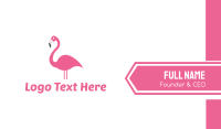 Pink Flamingo Business Card example 4