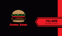 Hamburger Burger  Business Card Design