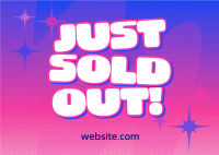 Sold Out Y2K Postcard Design