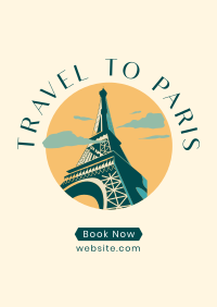 Paris Travel Booking Poster