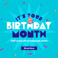 Birthday Month Promo Instagram Post