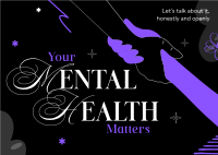 Mental Health Podcast Postcard