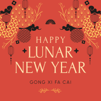 Beautiful Ornamental Lunar New Year Instagram Post Image Preview