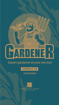 Expert Gardener Mascot Instagram Reel Design