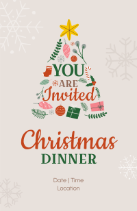 Jolly Christmas Dinner Invitation