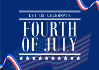 4th of July Greeting Postcard Design