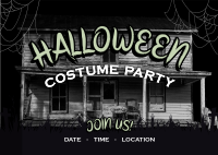 Haunted Halloween Party Postcard