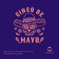 Happy Cinco De Mayo Skull Instagram Post Image Preview