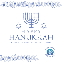 Floral Hanukkah Instagram Post Image Preview