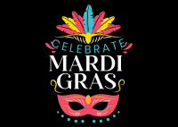 Celebrate Mardi Gras Postcard