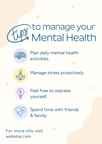 Mental Health Tips Poster