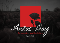 Anzac Remembrance Postcard