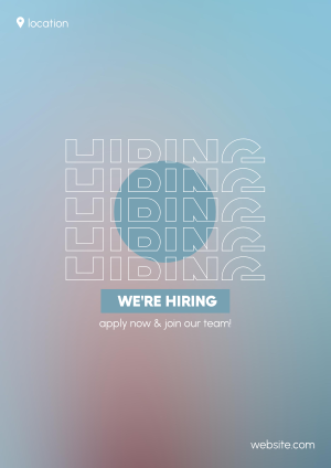 Soft Blue Hiring Flyer Image Preview
