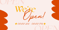 We're Open Now Facebook Ad