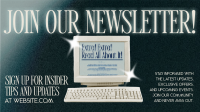 Retro Minimalist Newsletter Facebook Event Cover