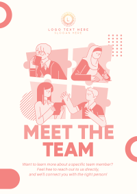 Modern Quirky Meet The Team Flyer