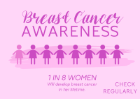 Breast Cancer Checkup Postcard