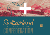 Switzerland Foundation of Confederation Postcard