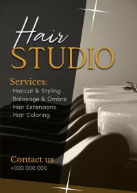 Elegant Hair Salon Poster Design