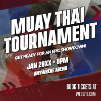 Muay Thai Tournament Instagram Post Design