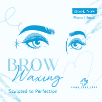 Eyebrow Waxing Service Instagram Post