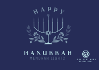Hanukkah Light Postcard