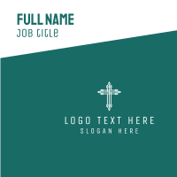 Elegant Christian Cross  Business Card Image Preview