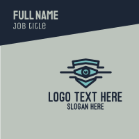 Blue Eye Shield Business Card Image Preview