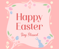 Blessed Easter Greeting Facebook Post